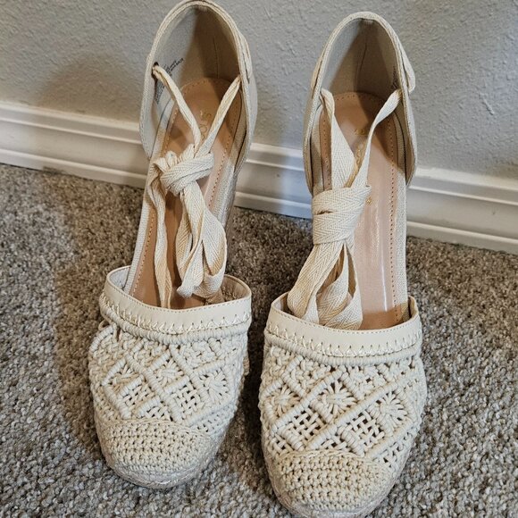 Shoe Dazzle - Connee Lace Up Espadrille Wedge - Picture 1 of 4